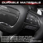 Carbon Fiber Pattern Driver Side Control Cover for Dodge Challenger Charger (2015-2023)