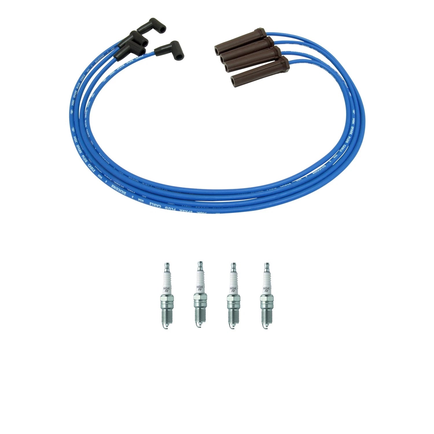 NGK 7mm Wire Set for Hombre Sonoma 2.2 L4 (1996–2000) - 4 Nickel Spark Plugs