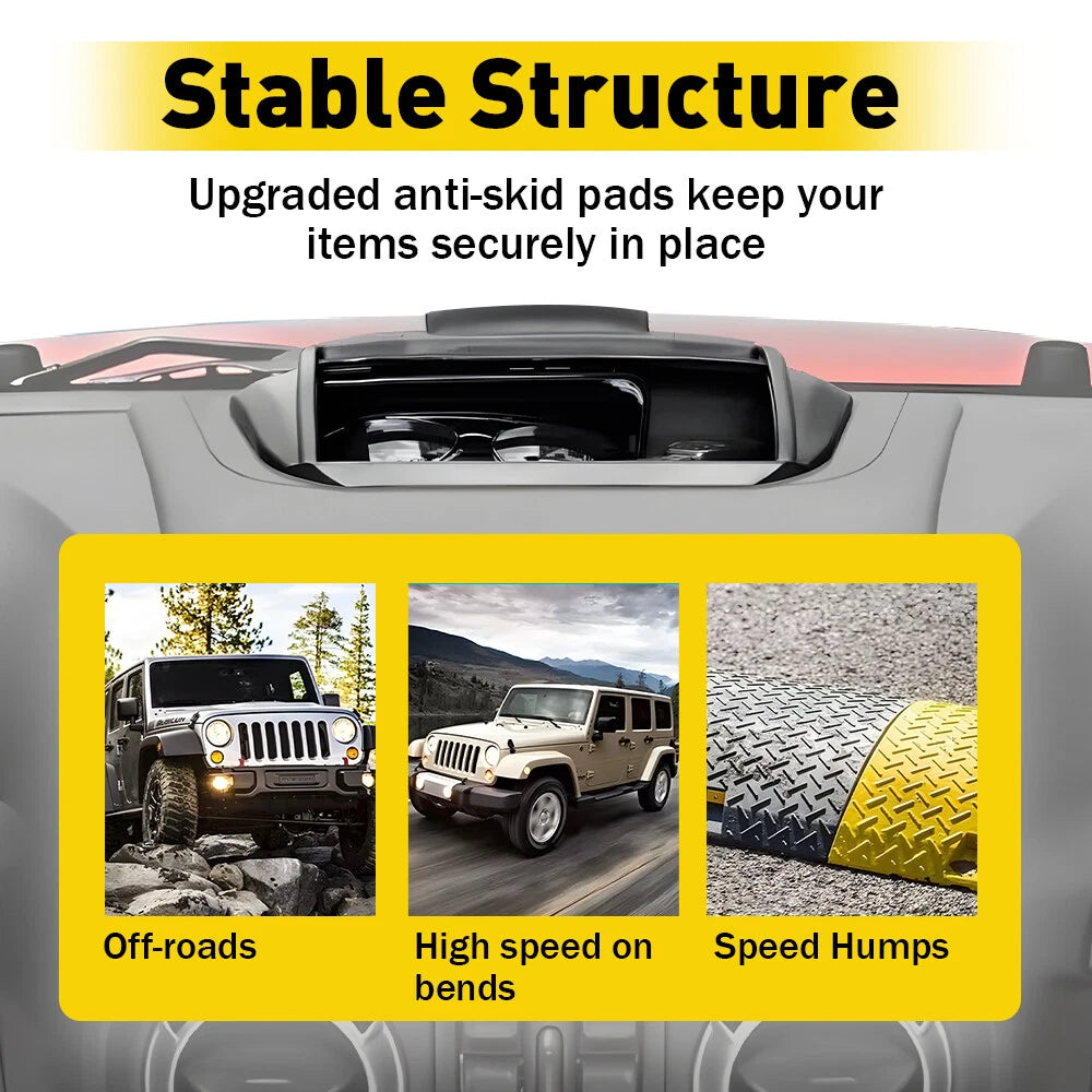 ABS Dashboard Console Storage Box for Jeep Wrangler JK (2011–2018)