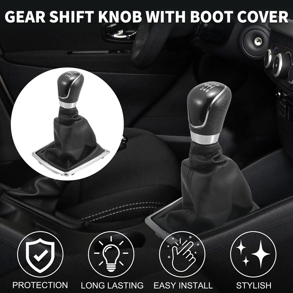 6 Speed Manual Gear Shift Knob with Cover for Ford Focus MK2 (2005–2012)