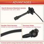 Set of 4 Spark Plug Wire Ignition Coil Cables No. 9091922327 for Toyota Celica (1993–1997)