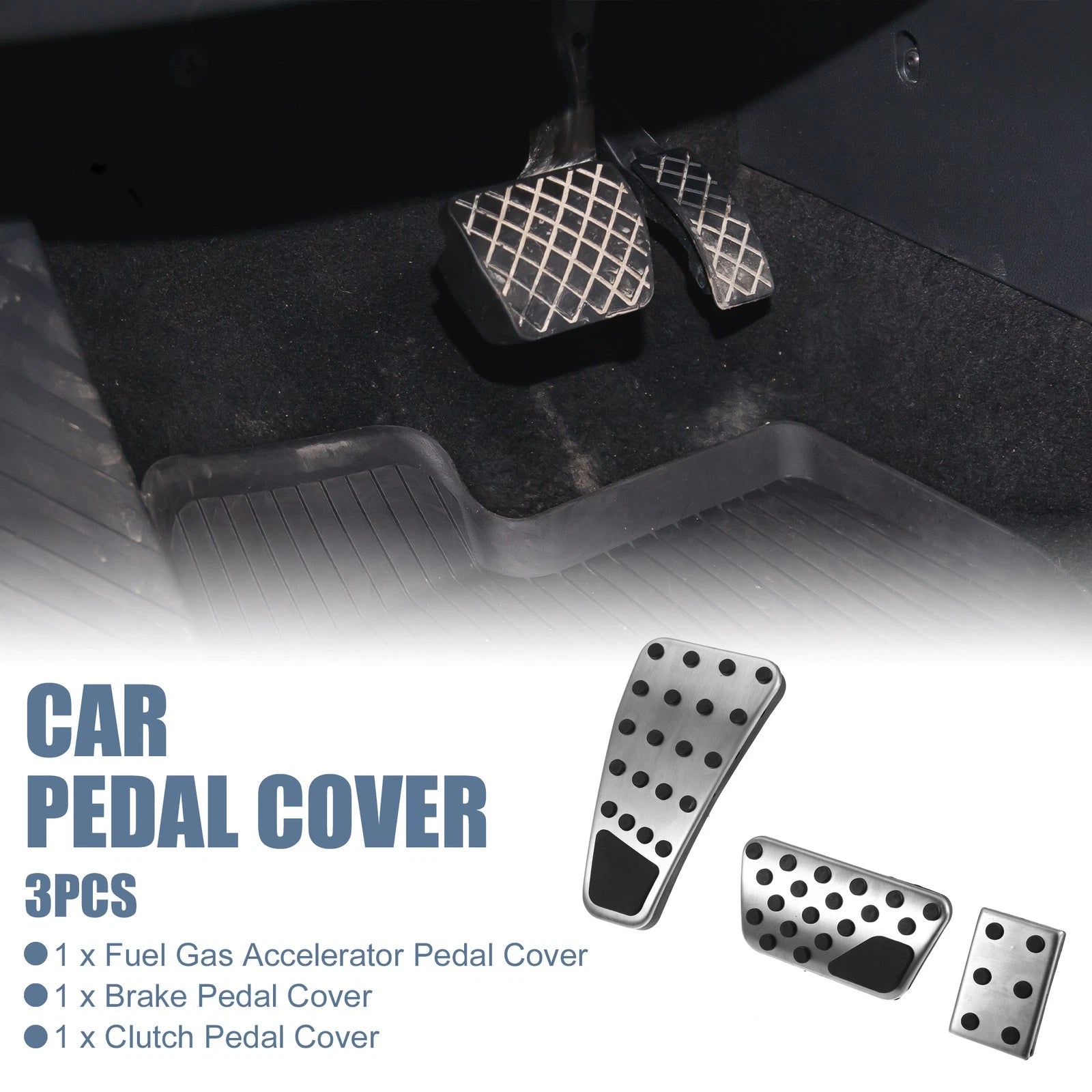 3pcs Accelerator & Brake Pedal Cover Set for Dodge Ram (2011–2018)