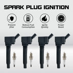 Set of 4 Ignition Coils & Iridium Spark Plugs for Volkswagen Jetta Audi A4 Q5 UF765