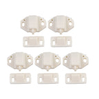 5pc Roller Catch for Furniture Cabinet Doors (White ABS)