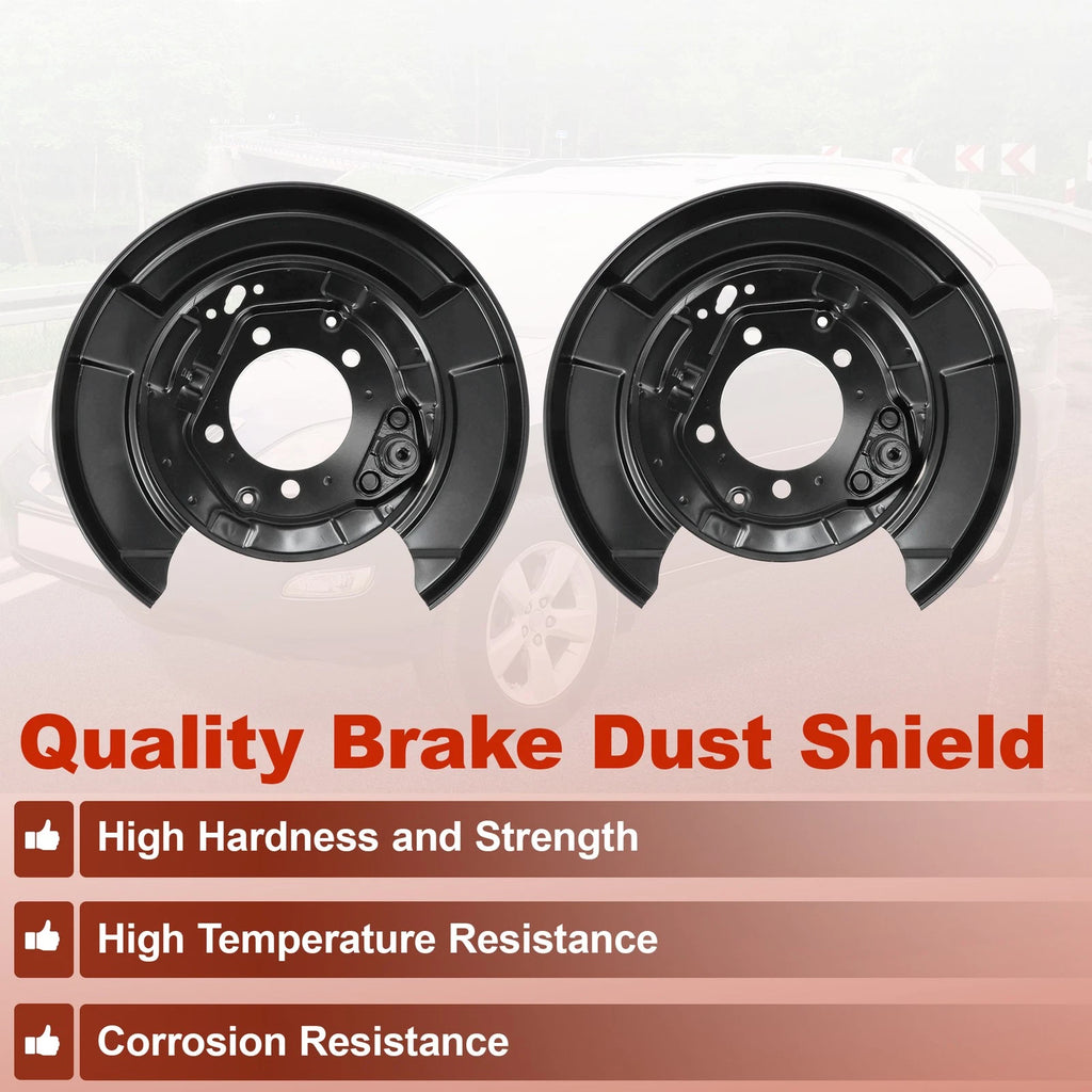 Rear Left Right Brake Dust Shield for Toyota Highlander, Lexus RX400h (2001–2007)