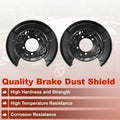 Rear Left Right Brake Dust Shield for Toyota Highlander, Lexus RX400h (2001–2007)