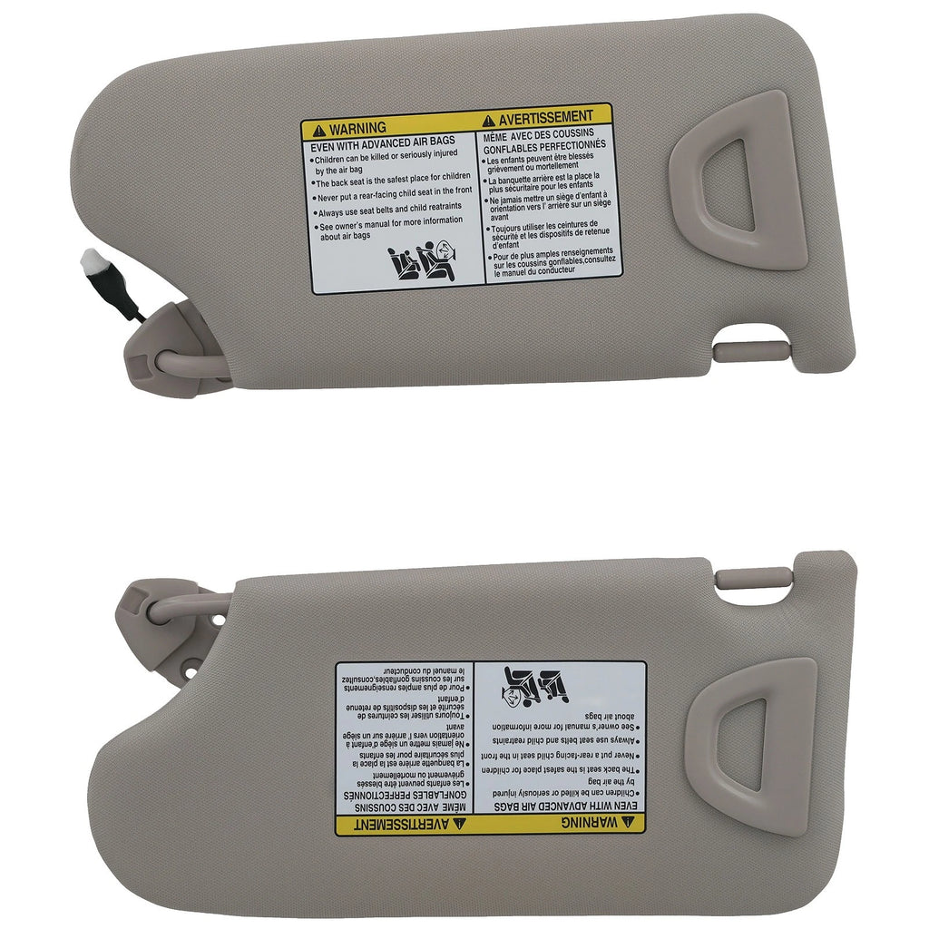 Set of 2 Sun Visors for Nissan Altima (2013–2018) Light Beige