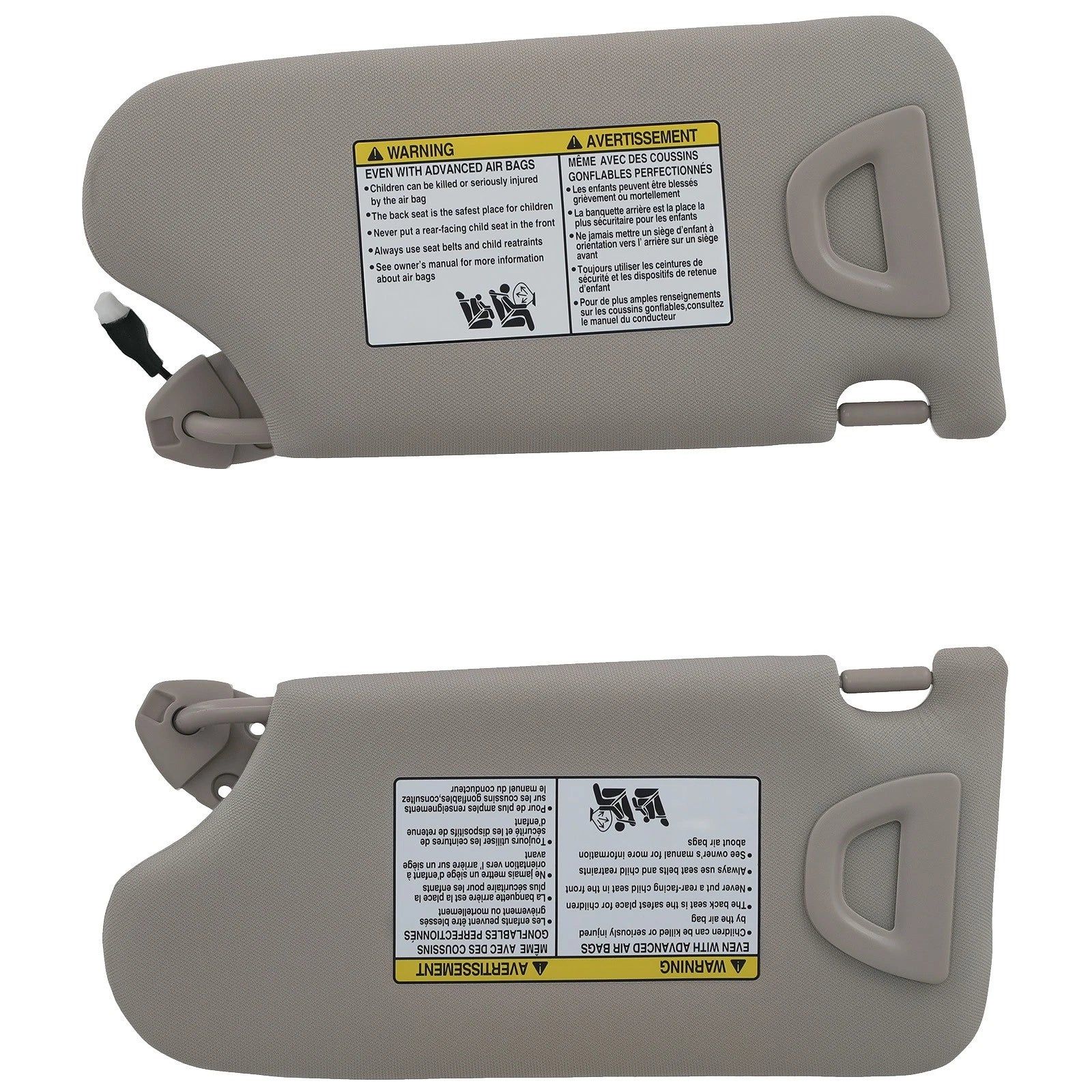 Set of 2 Sun Visors for Nissan Altima (2013–2018) Light Beige