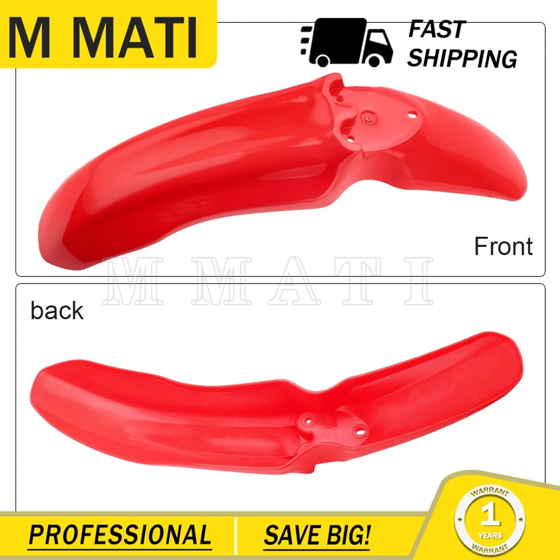 Front Fender Mud Guard for Honda CRF80F CRF100F XR100 XR100R (2004–2023) 61100-KSJ-670