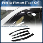 Set of 4 Window Deflectors for Ford Focus Sedan (2019) - Black Vent Visors