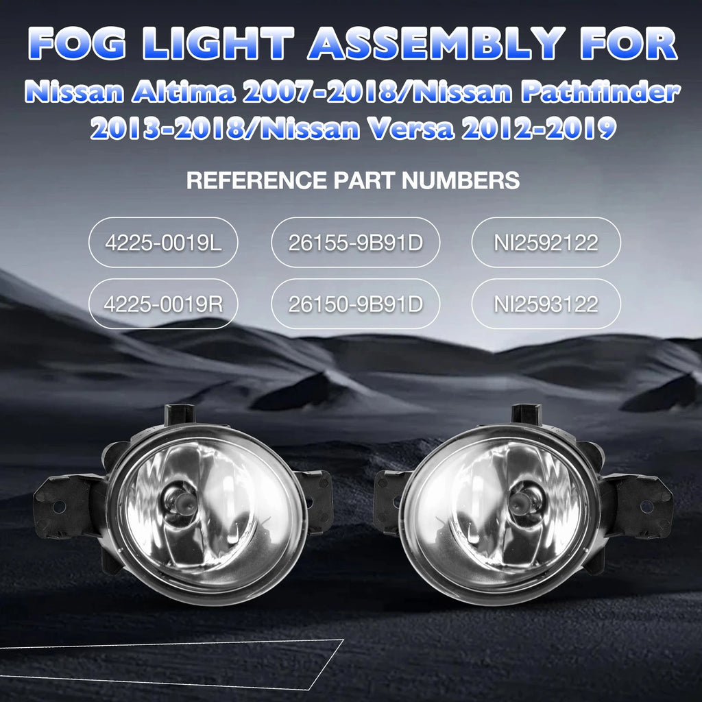Pair LED Fog Lights for Nissan Altima Versa Sentra (2004-2019)