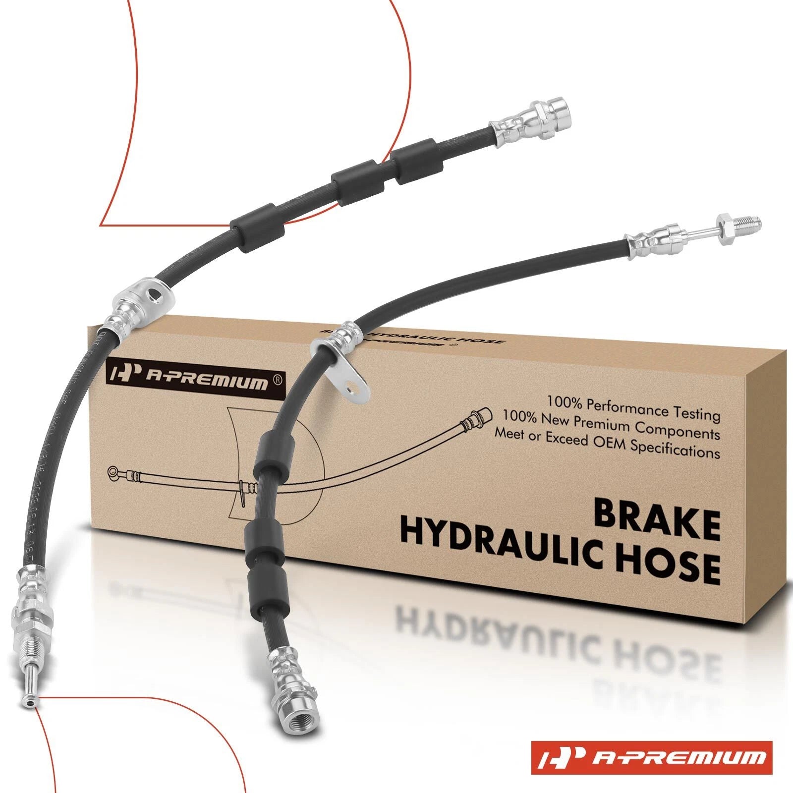 2X Front Brake Hydraulic Hose for Ford Ecosport (2013–2017)