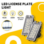 2X LED License Plate Light for Fiat 500 (2013–2019)