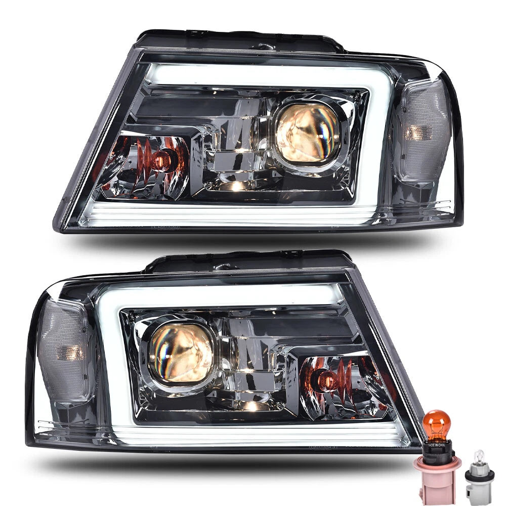 LED DRL Projector Headlights for Ford F-150, Lincoln Mark LT (2004–2008)