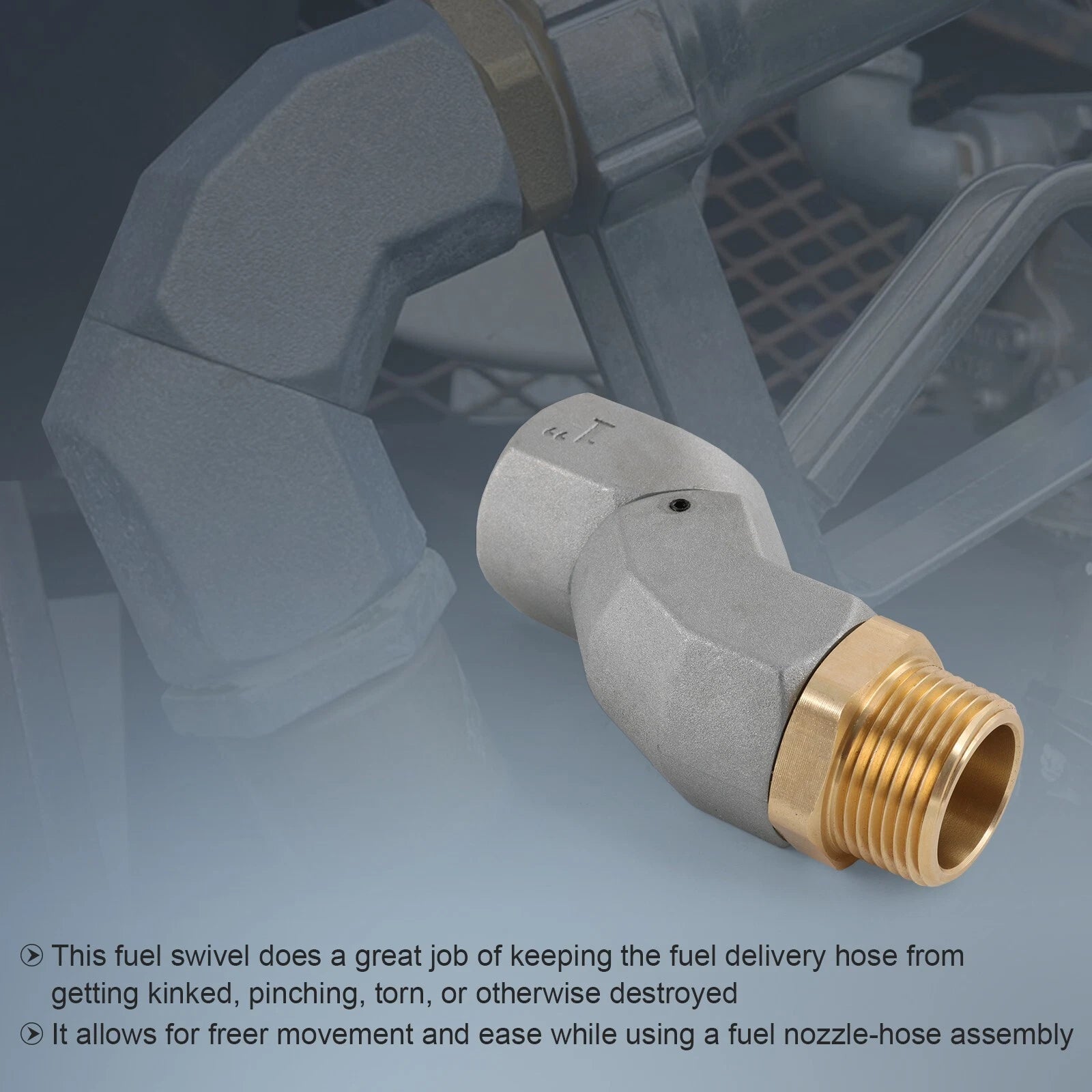 1 Inch Fuel Hose Swivel for Fuel Transfer Pump Nozzle (360 Rotating)