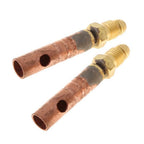 2X Gas-and Line Adapters for 3/8-24UNF Copper Welding