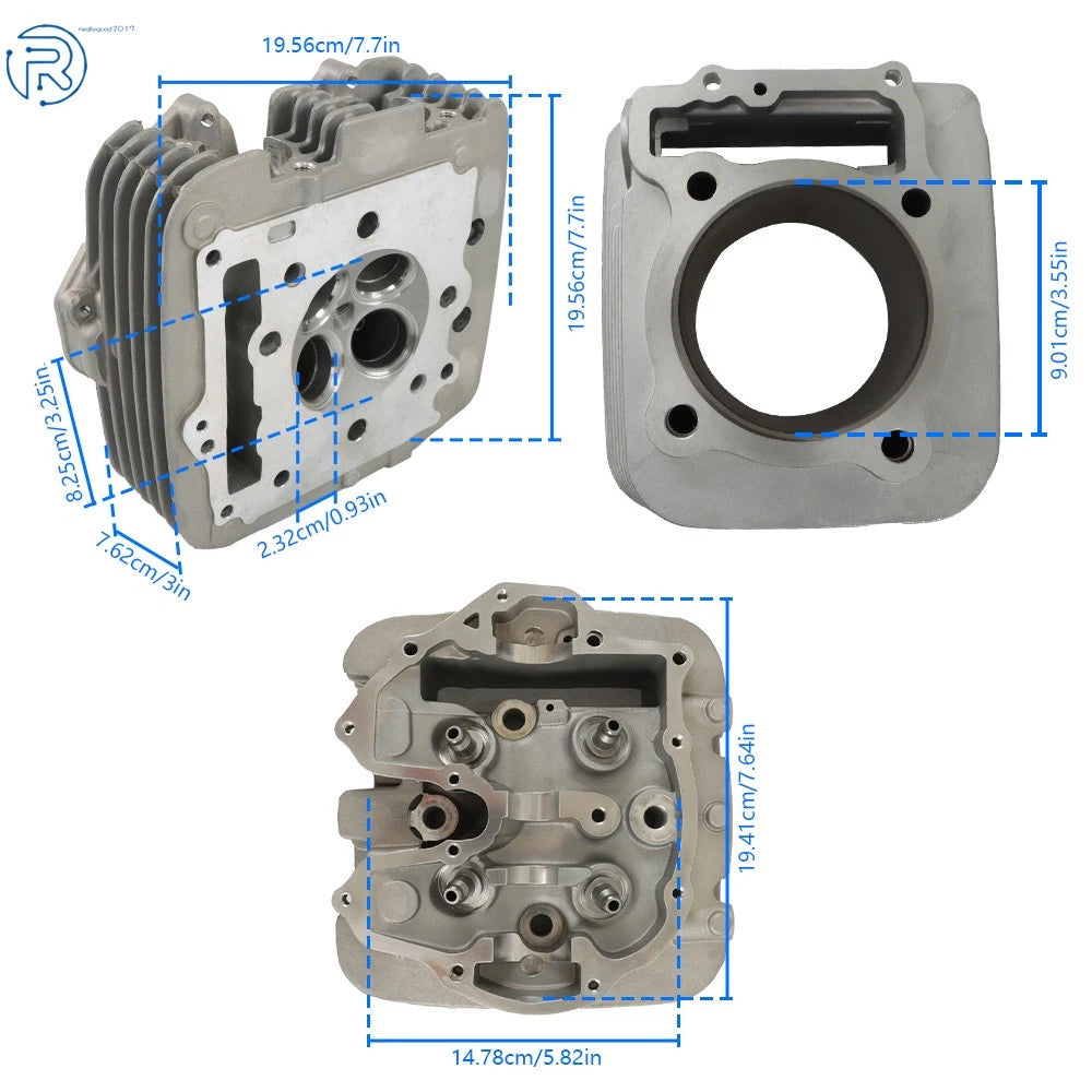Cylinder Piston Gasket Head Kit for Honda Sportrax 400 TRX400EX (2000–2006)