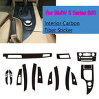 Interior Console Carbon Fiber Molding Sticker Decals for BMW 5 Series E60