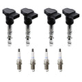Set of 4 Ignition Coils & Denso Platinum TT Spark Plugs for Audi A4 TT Golf Beetle (2000–2023)