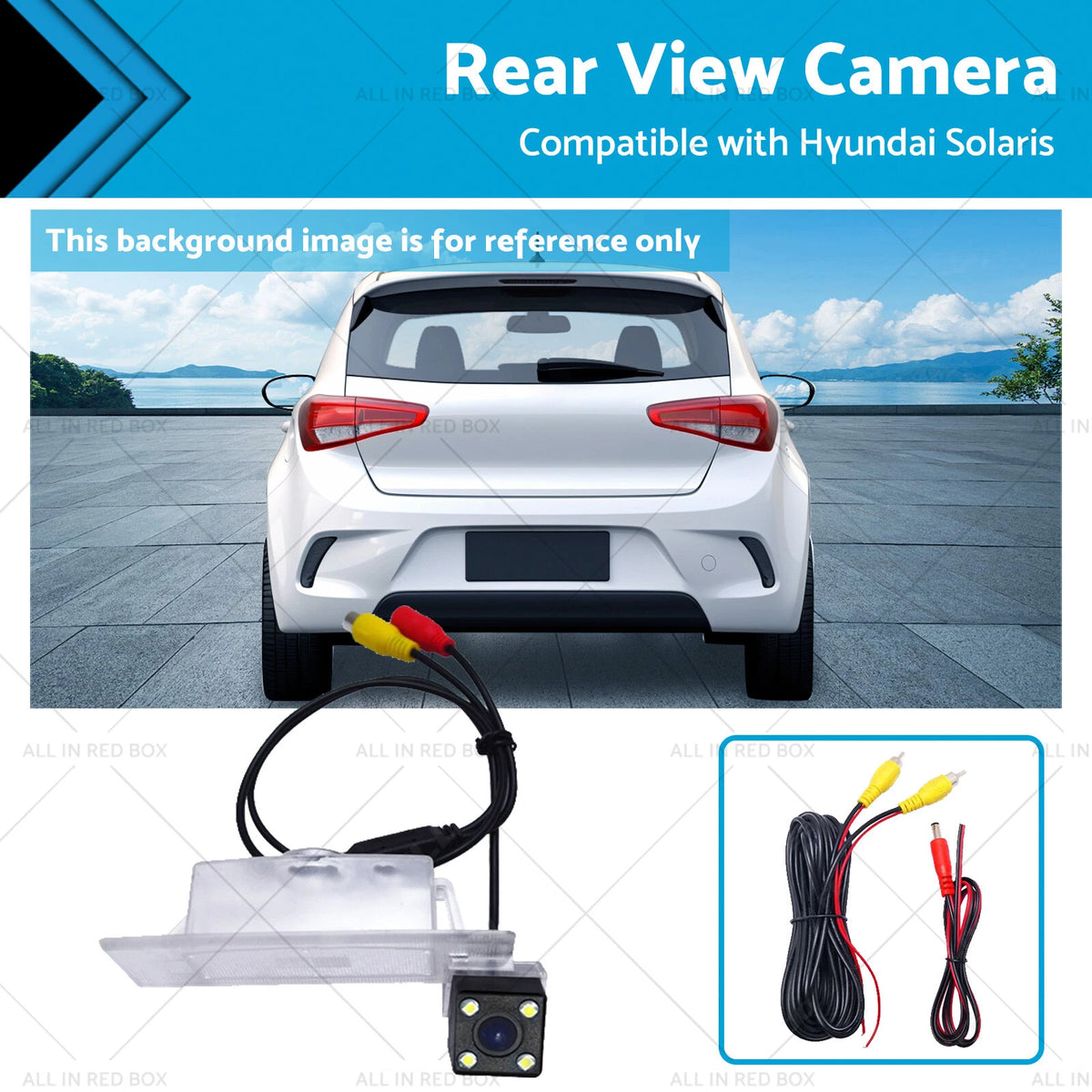 Rear View Camera for Hyundai Solaris 2 (2017–2023), Elantra 6 (2015–2020)