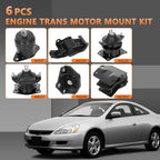 Set of 6 Motor Mounts for Acura TL (2005–2006) & Honda Accord (2003–2007)