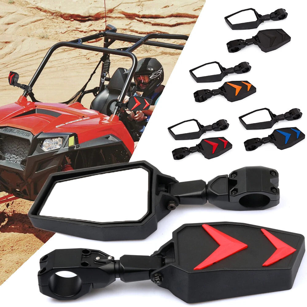 1.75" UTV Rear View Side Mirrors for Polaris RZR XP 900 1000, Honda Talon 1000