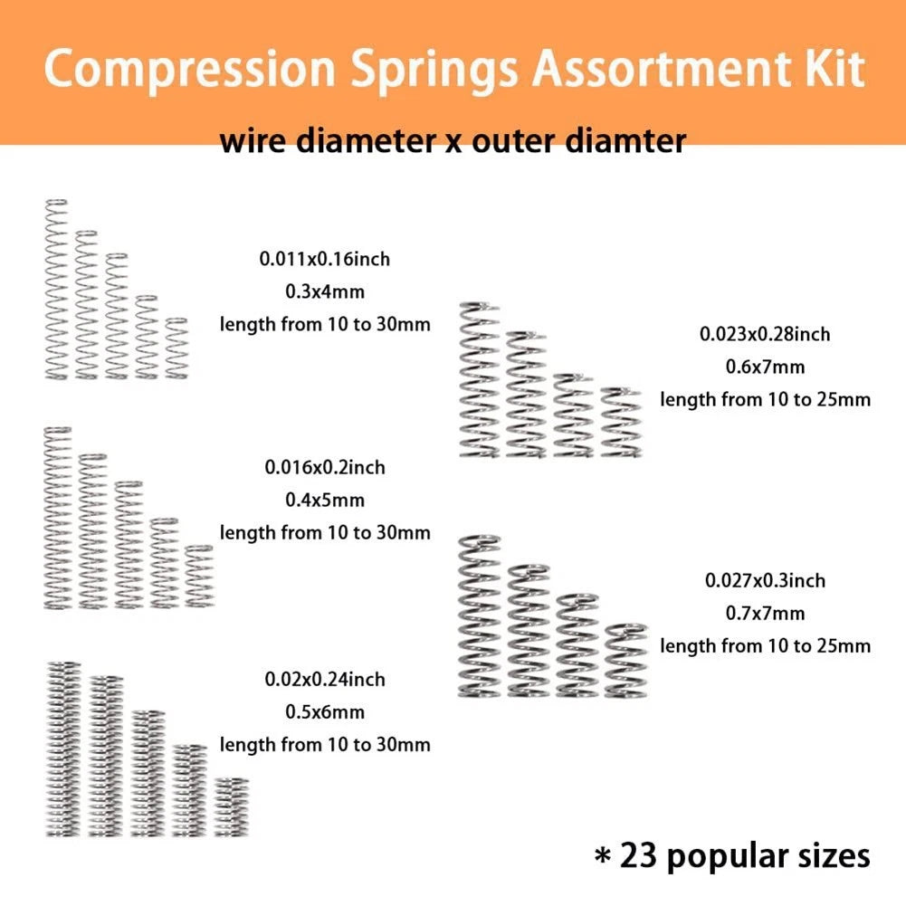 Compression Spring Assortment for Various Makes and Models (300 Pieces)