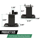 Set of 2 Front Bumper Mounting Brackets for Nissan Rogue (2014–2019)