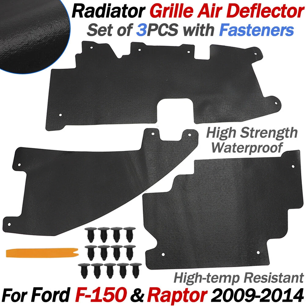 Radiator Support Grille Air Deflector w/ Fastener for Ford F-150 Raptor (2009–2014)