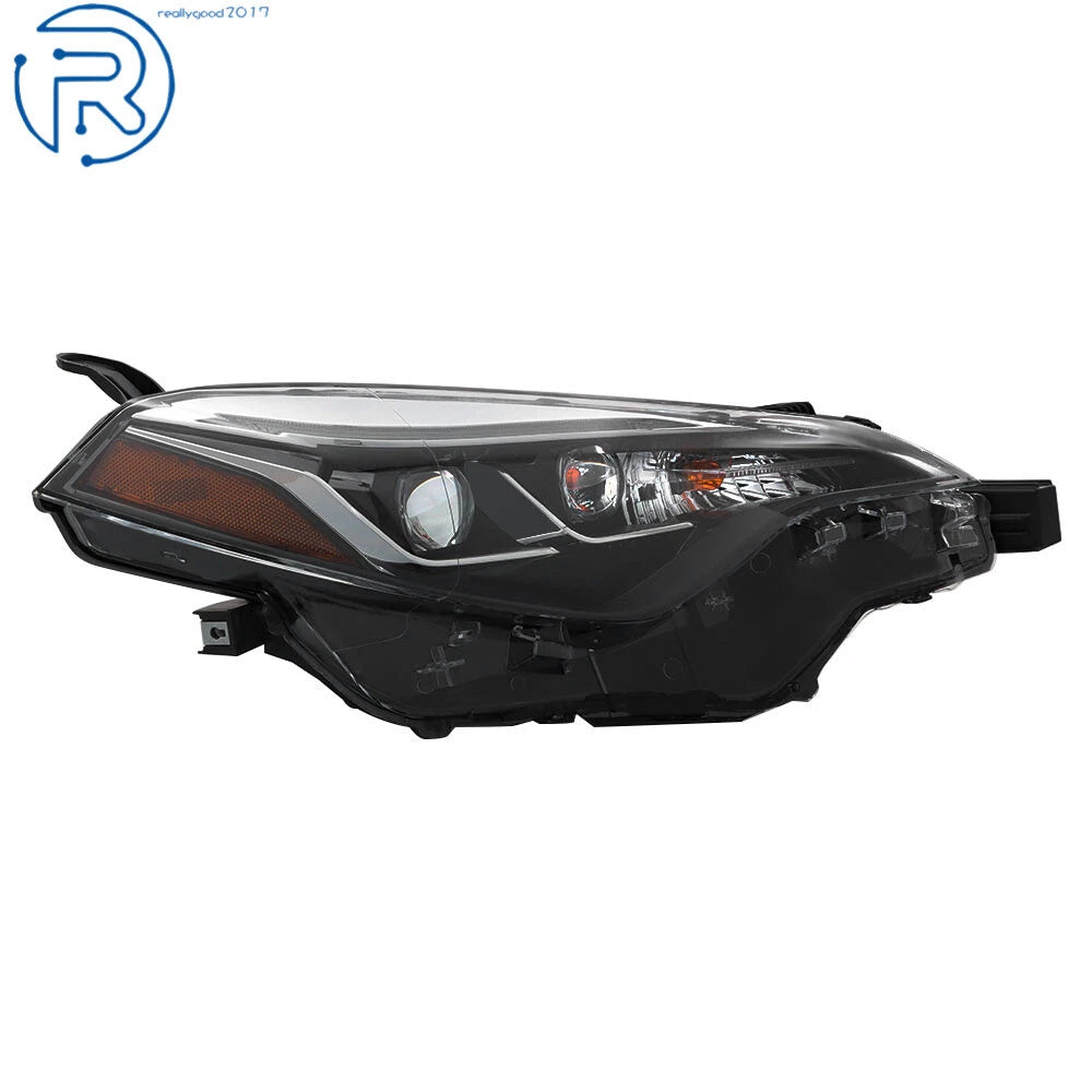 Black Headlight for Toyota Corolla SE XSE (2017-2019) Right Side Halogen