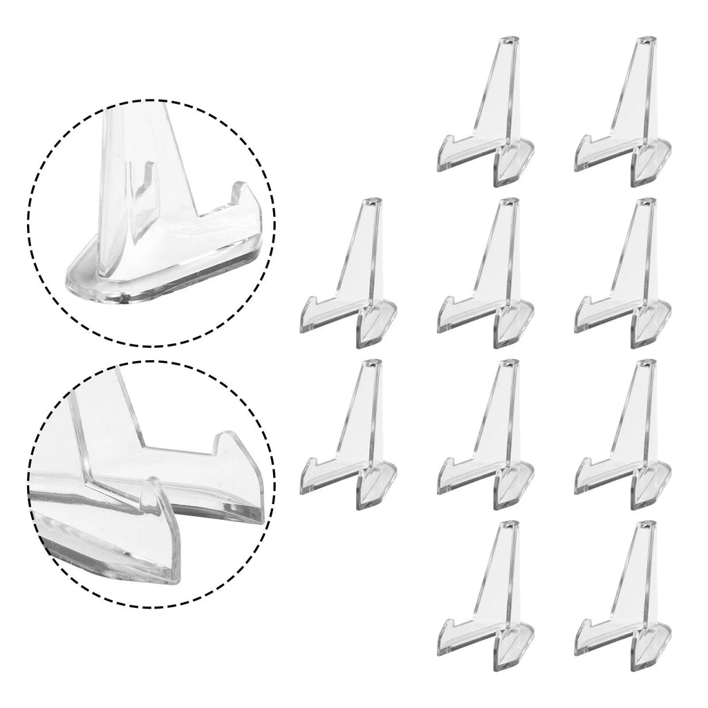 10pcs Clear Coin Display Stand Easel for Poker Chip Medal Token