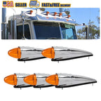 5X LED Amber Torpedo Cab Marker Lights for Kenworth Peterbilt