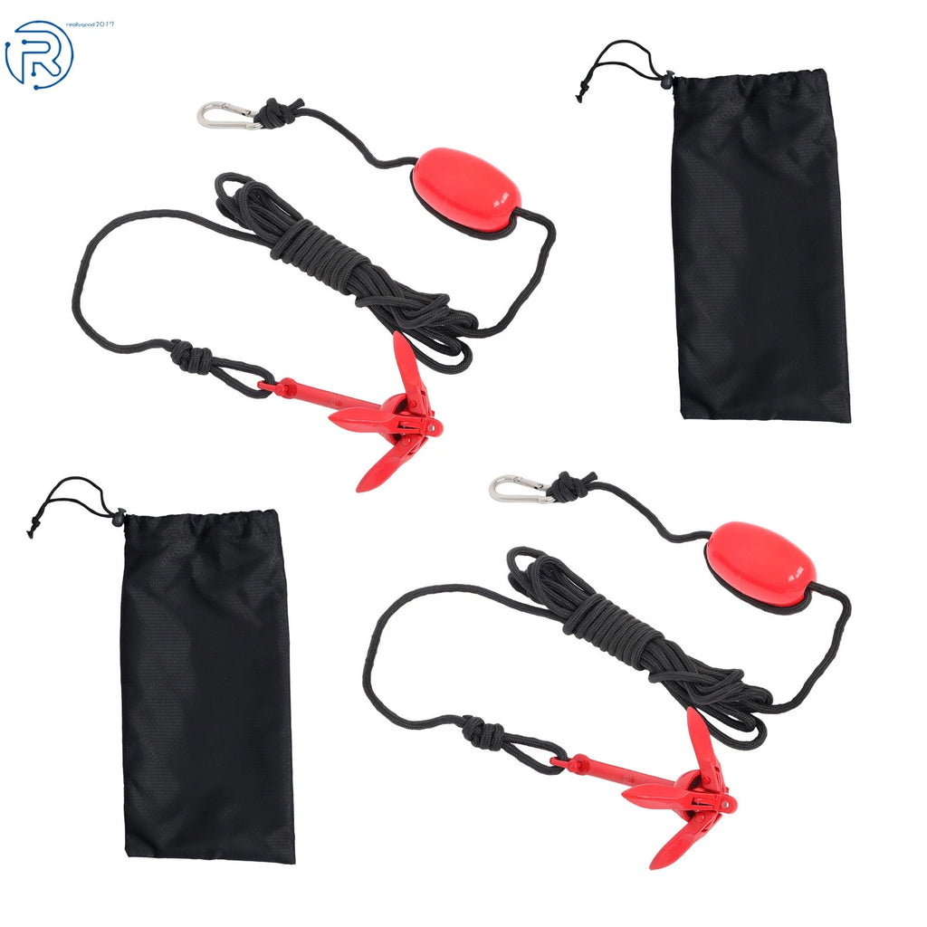 2 Pack Folding Anchor Set for Grapnel Boat Marine Kayak (0.7KG)