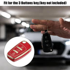 Car Key Fob Cover 3 Button TPU Red for Audi Q3 (2015–2020)