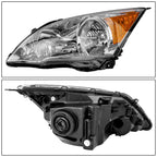 Headlight Assembly Pair Chrome Housing for Honda CR-V (2007-2011)