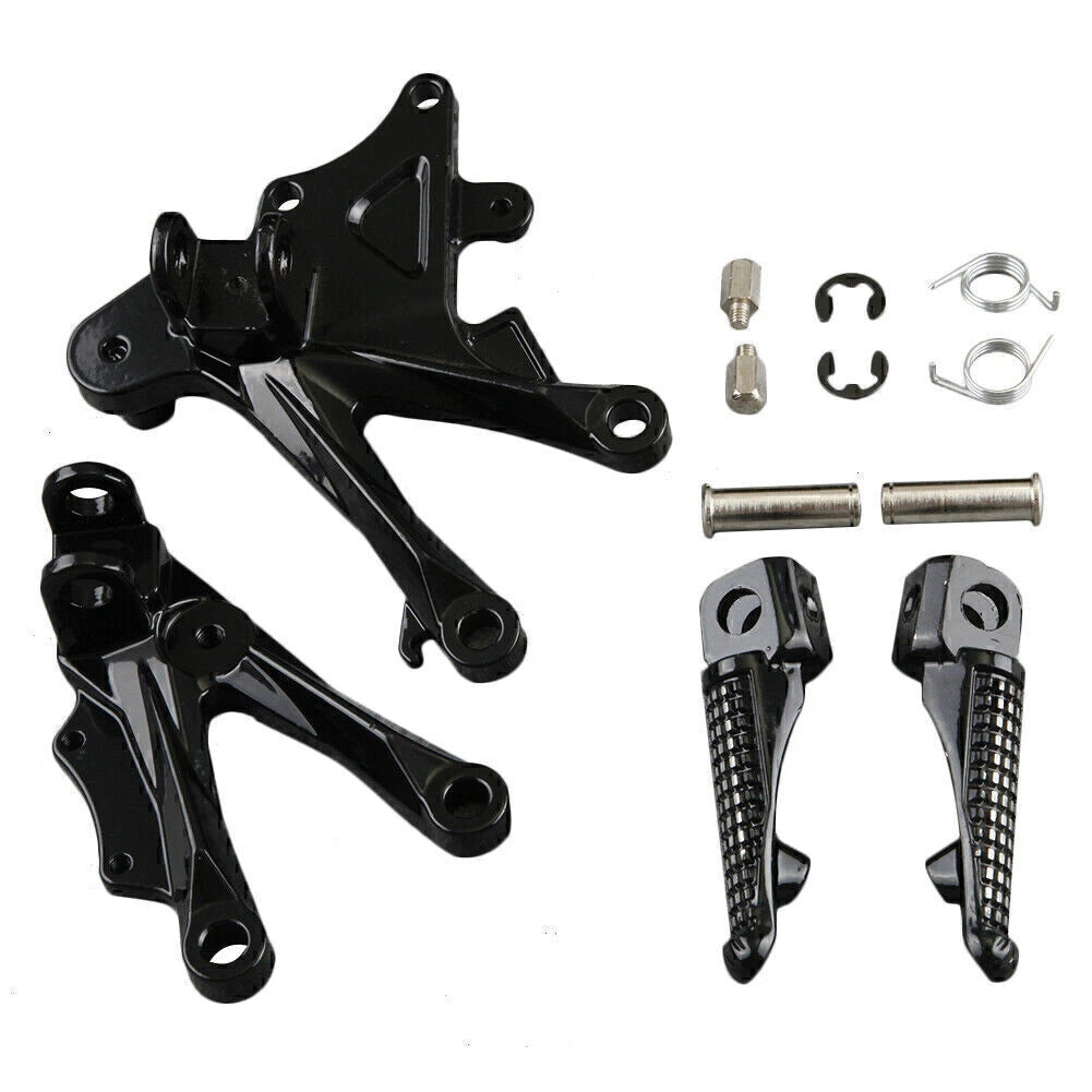 Front Rider Foot Pegs Footrest Brackets for Kawasaki ZX10R (2006–2010)