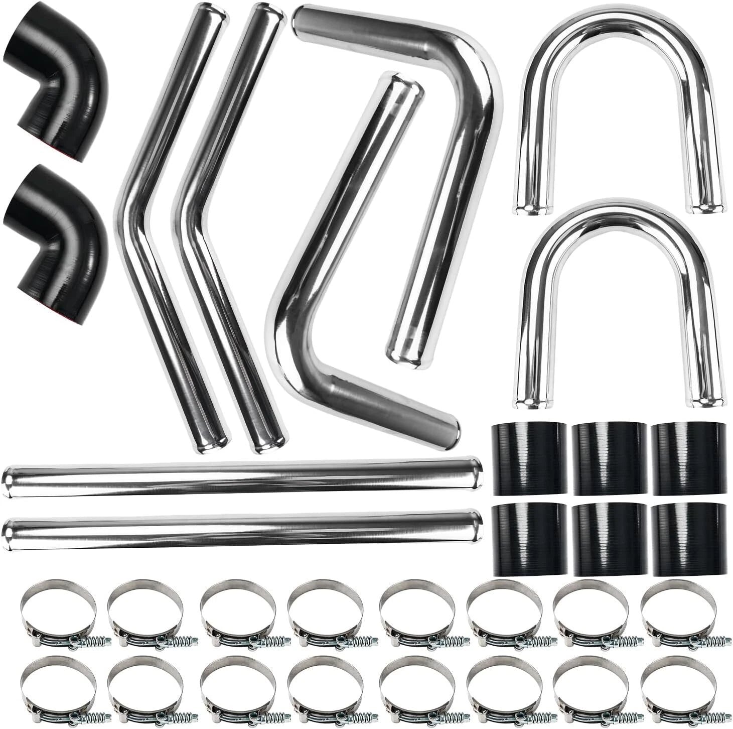 2" Black Turbo Intercooler Elbow Pipe Kit for Universal (All Models)