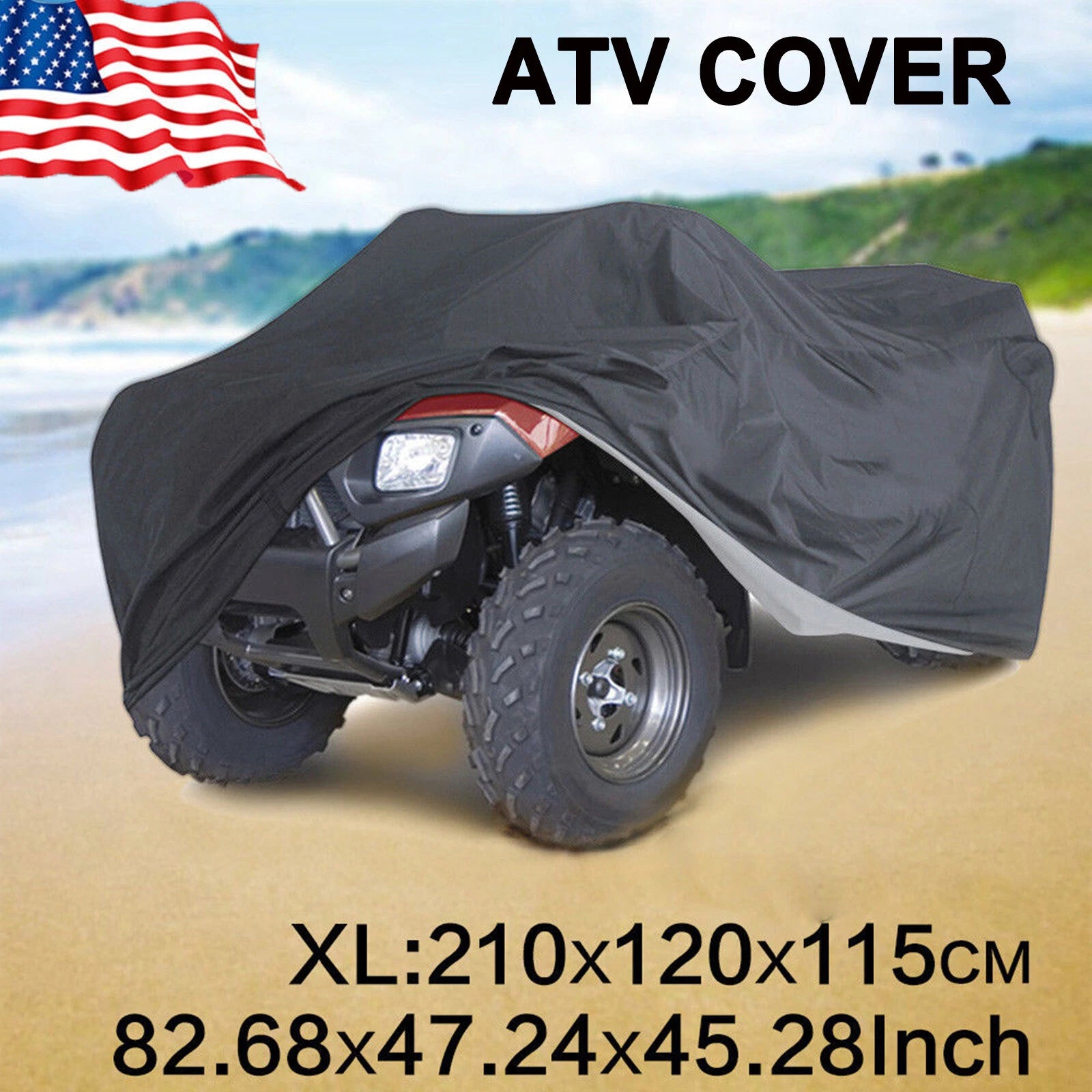 ATV Cover Waterproof UV Protection for Kawasaki KFX 400 450R 700 (2003–2009)