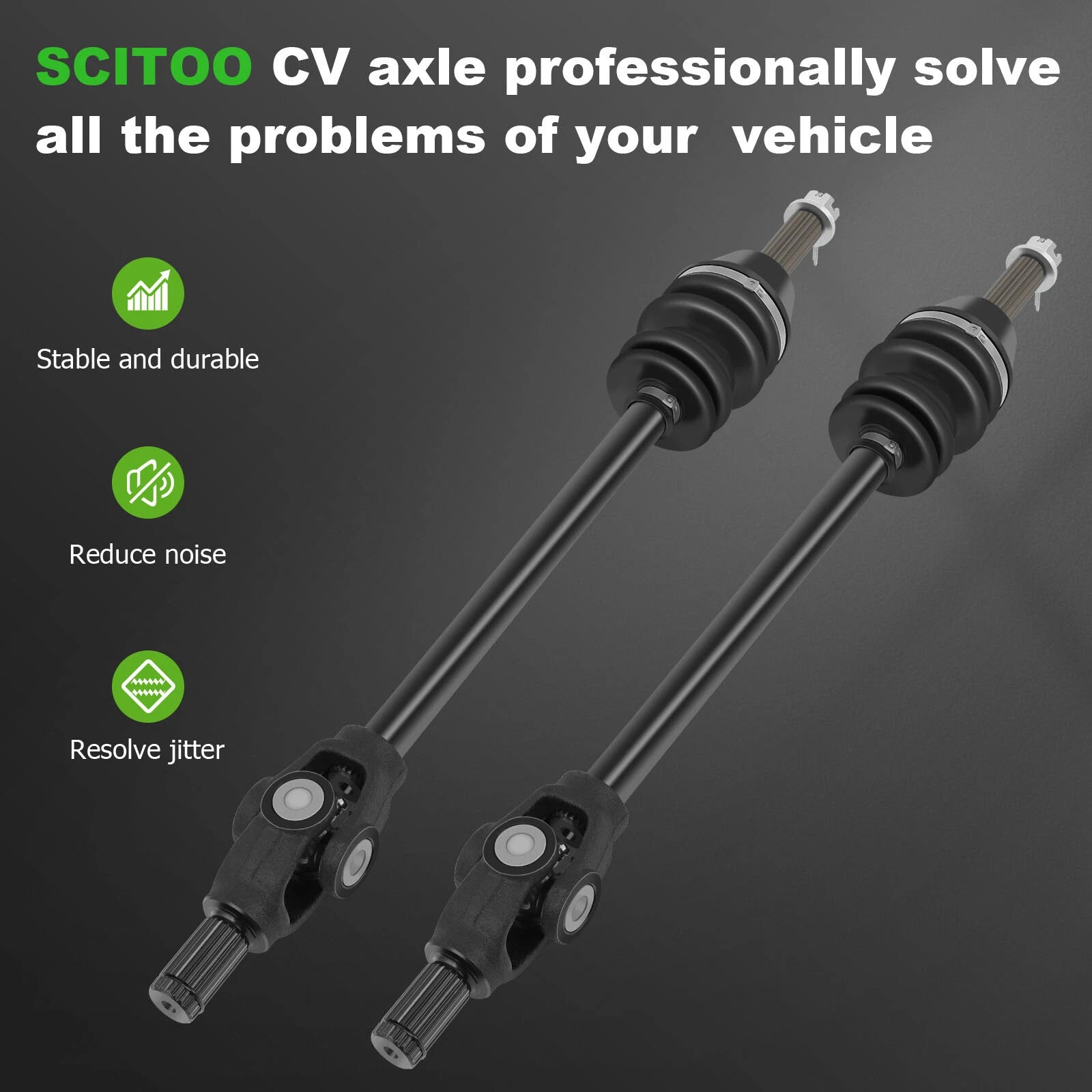 Set of 2 CV Axles for Polaris Ranger 500 (2002–2005)