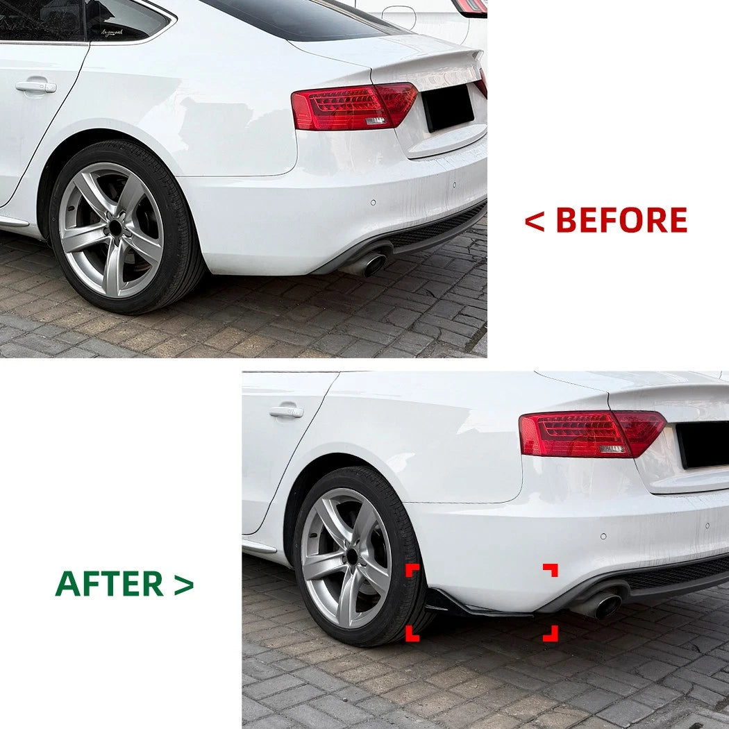 Pair Carbon Look Side Corner Splitter for Audi S5 8T (2013–2016)
