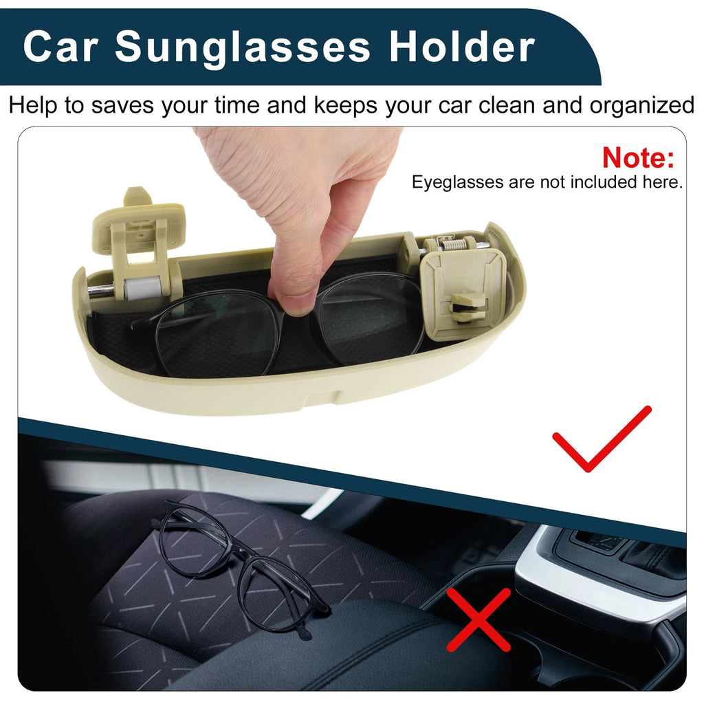 Sunglasses Case for BMW X1 F48 (2016–2024) Eyeglasses Holder Storage Box Beige