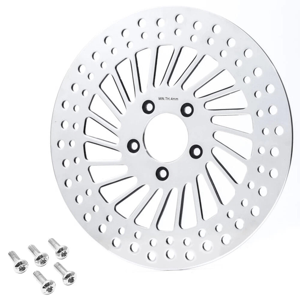 Front Left Brake Rotor & Bolts for Harley Touring Street Glide (2000–2007)