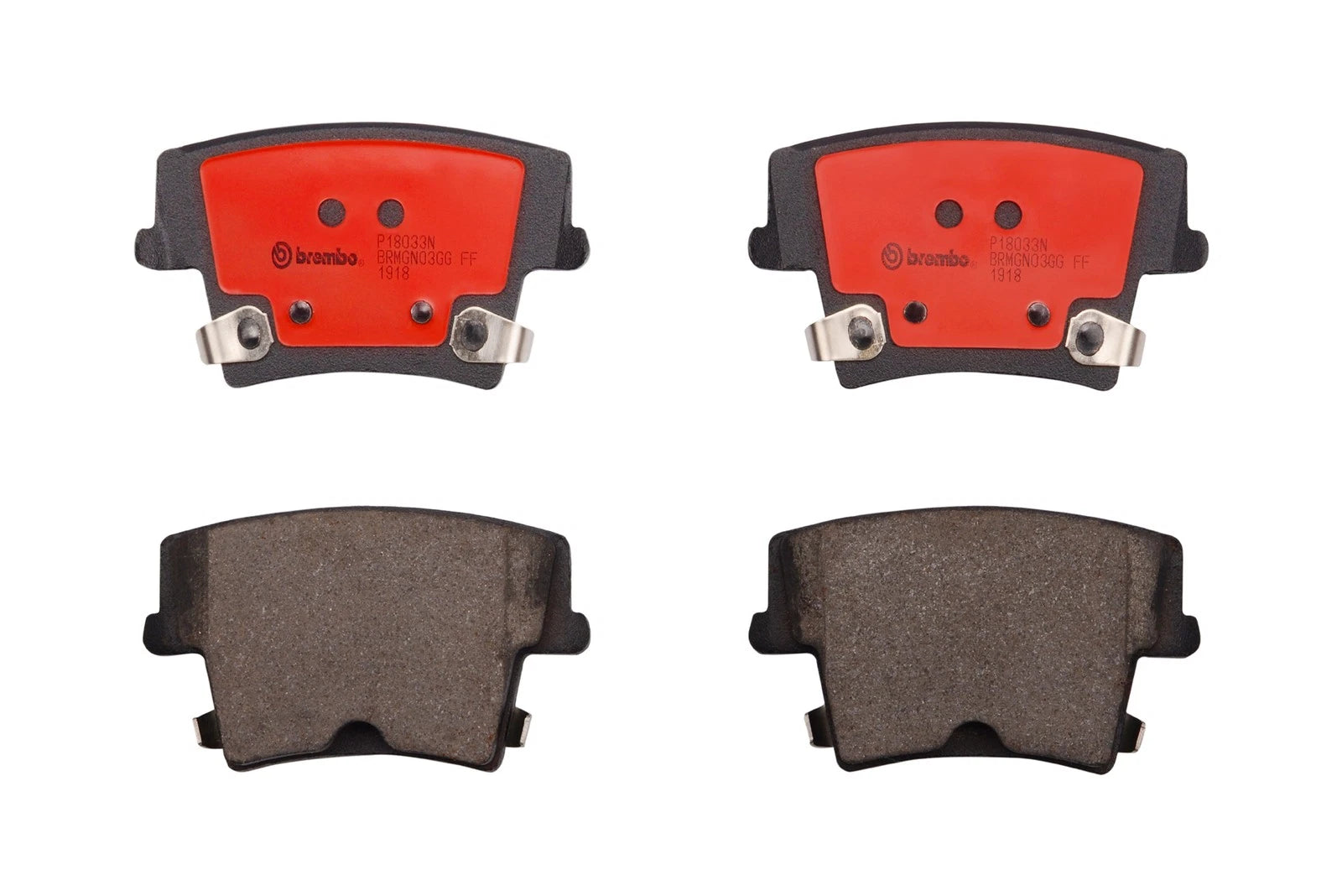 Set of 4 Brembo Rear Ceramic Brake Pads for Dodge Charger (2008–2013)
