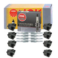Set of 8 Ignition Coils & V-Power Spark Plugs for Buick Chevy GMC 8.1L