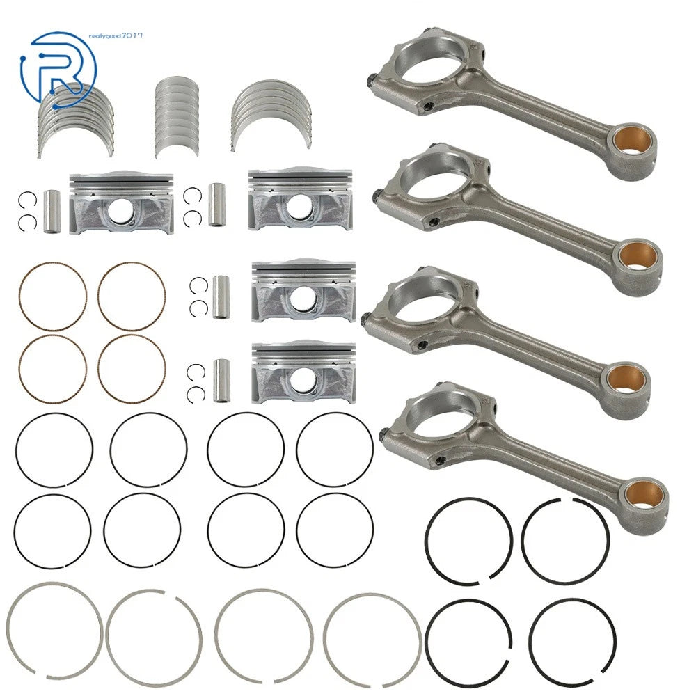 2.0L Engine Piston Kit & Connecting Rods for Hyundai Tucson Kia 