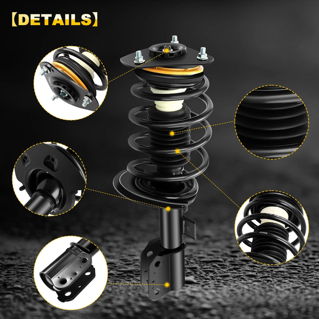 Set of 2 Front Complete Struts for Pontiac Grand Prix (2004–2008)