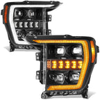 Sequential 3D LED Bar Projector Headlights for Ford F-150 (2021–2023)