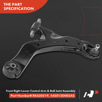 Front Right Lower Control Arm with Ball Joint for Kia Spectra (2000-2009)