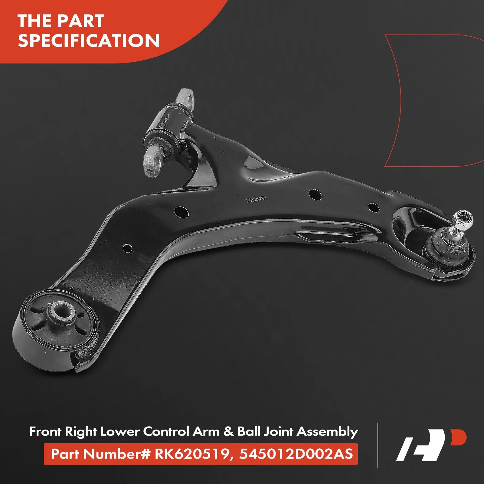 Front Right Lower Control Arm with Ball Joint for Kia Spectra (2000-2009)