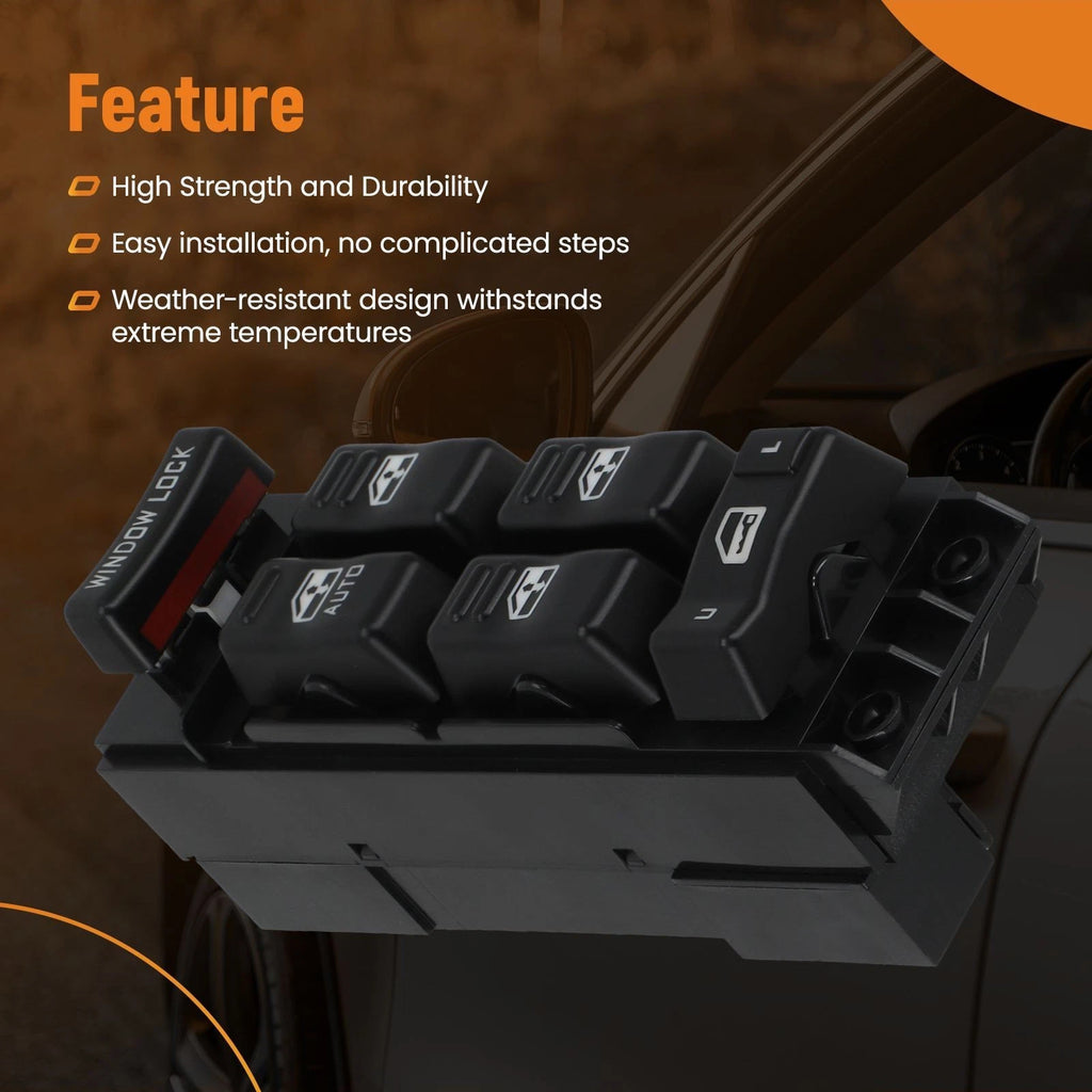 Electric Window Master Switch for GMC Sierra Yukon (2000–2002) 15720127 Black